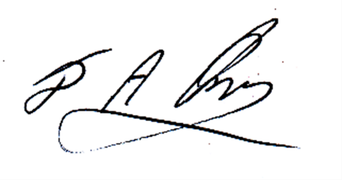 Signature of Professor David Phoenix