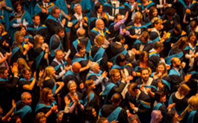 sea of graduates