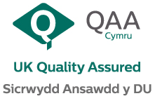 QAA logo in English and Welsh