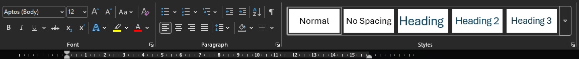 The text formatting options, including the Heading Styles selection menu.